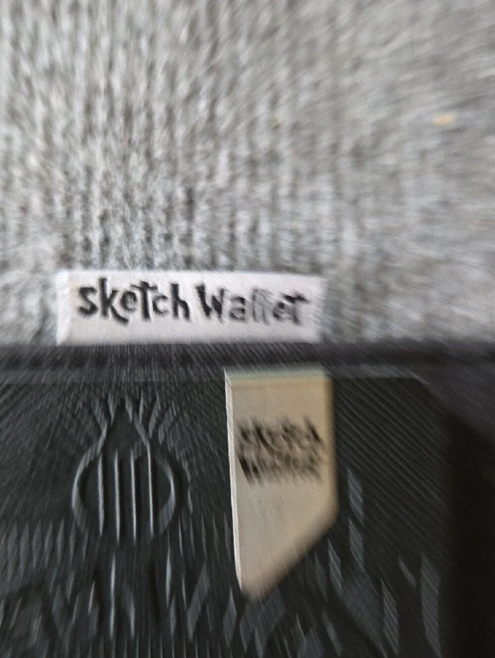 Sketch Wallet Black Canvas Wallet For Drawing